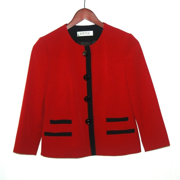 Kasper Button Front Blazer Size 6 - Picture 1 of 7